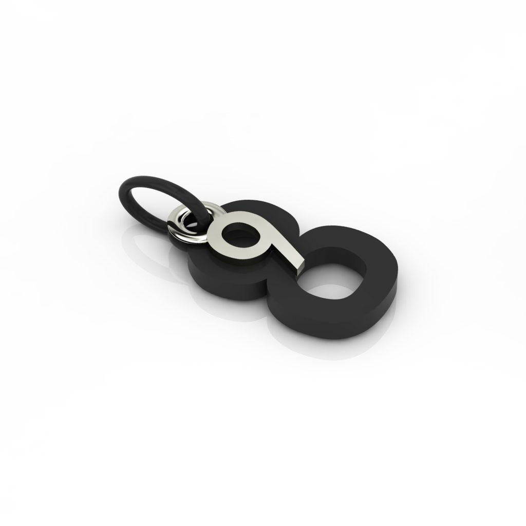 date pendant September 8th made of 925 sterling silver / 42