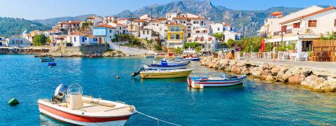 Kokkari Village at Samos Island Kokkari Village at Samos Island