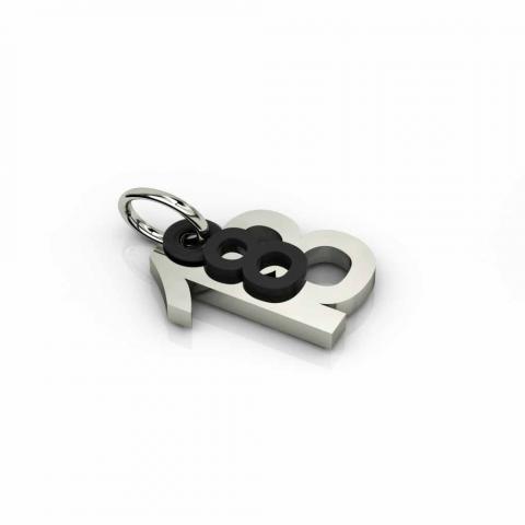date pendant August 18th made of 925 sterling silver / 24