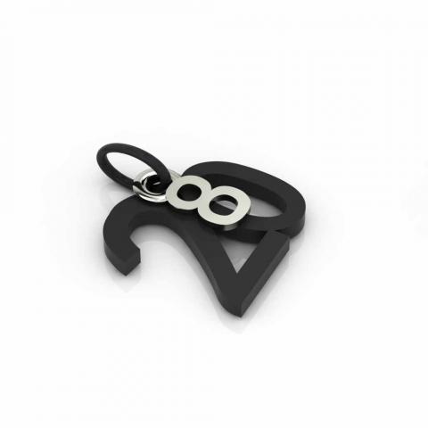 date pendant August 20th made of 925 sterling silver / 42