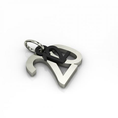 date pendant December 20th made of 925 sterling silver / 24