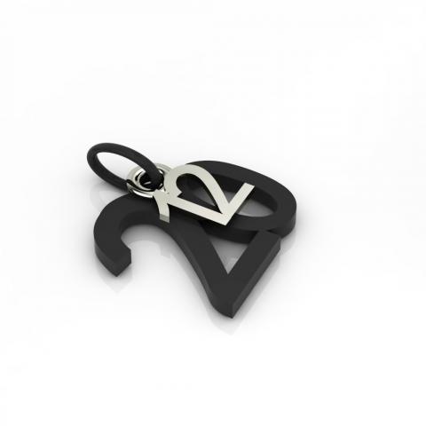 date pendant December 20th made of 925 sterling silver / 42