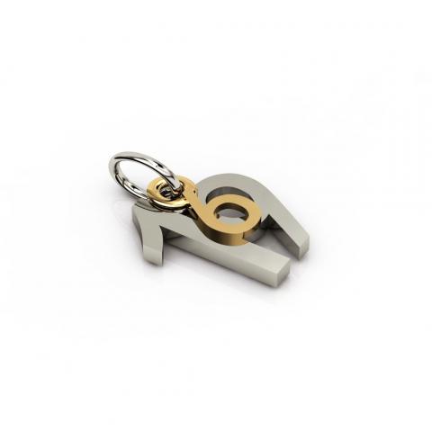 date pendant June 19th made of 925 sterling silver / 21
