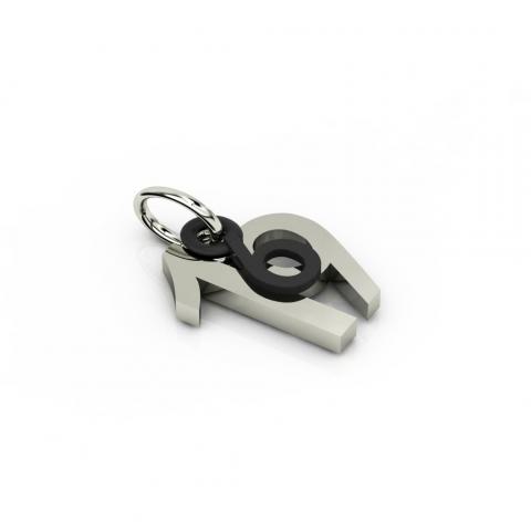date pendant June 19th made of 925 sterling silver / 24