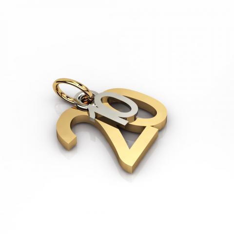 date pendant October 20th made of 925 sterling silver / 12