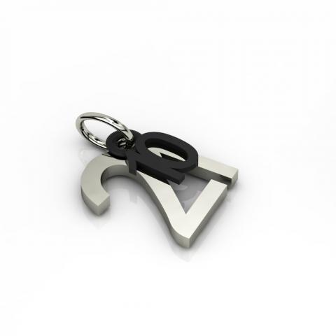 date pendant October 21st made of 925 sterling silver / 24