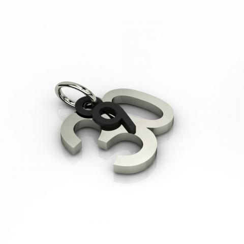 date pendant September 30th made of 925 sterling silver / 24