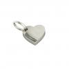 Small Heart Pendant, hand finished, made of 14 karat white gold