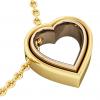 Twin Heart Necklace, made of 925 sterling silver / 18k yellow & rose gold finish