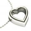 Twin Heart Necklace, made of 925 sterling silver / 18k white gold finish