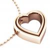 Twin Heart Necklace, made of 925 sterling silver / 18k rose gold finish