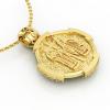Constantine the Great Coin Pendant 12, made of 925 sterling silver / 18k gold finish / back side