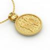 Constantine the Great Coin Pendant 17, made of 925 sterling silver / 18k gold finish / back side