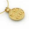 Constantine the Great Coin Pendant 17, made of 925 sterling silver / 18k gold finish / front side