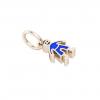 boy pendant, made of 925 sterling silver / 18k rose gold finish with blue enamel