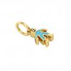 boy pendant, made of 925 sterling silver / 18k gold finish with turquoise enamel