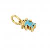 girl pendant, made of 925 sterling silver / 18k gold finish with turquoise enamel