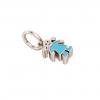 girl pendant, made of 925 sterling silver / 18k rose gold finish with turquoise enamel