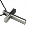 Double Arrow Cross 3, made of 925 sterling silver / white-black