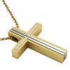 Quatern Cross 9, made of 925 sterling silver / gold-white-white-gold