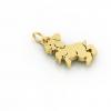 Little Dog 1 pendant, made of 925 sterling silver / 18k gold finish 