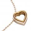 Twin Heart Necklace, made of 925 sterling silver / 18k rose & yellow gold finish