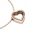 Twin Heart Necklace, made of 925 sterling silver / 18k rose gold finish