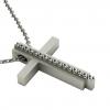 Triple Cross 8, made of 925 sterling silver with white zircon/ white-white-white