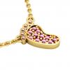 baby foot necklace, made of 925 sterling silver / 18k gold finish with pink zircon