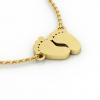 baby feet necklace, made of 925 sterling silver / 18k gold finish