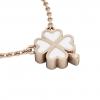 Quatrefoil, Good Luck Necklace, made of 925 sterling silver / 18k rose gold finish with white enamel