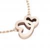 Double Heart Necklace, made of 925 sterling silver / 18k rose gold finish