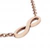 Infinity Necklace, made of 925 sterling silver / 18k rose gold finish