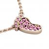 baby foot necklace, made of 925 sterling silver / 18k rose gold finish with pink zircon