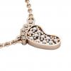 baby foot necklace, made of 925 sterling silver / 18k rose gold finish with white zircon