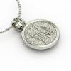Constantine the Great Coin Pendant 14, made of 925 sterling silver / 18k gold finish / back side
