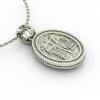 Constantine the Great Coin Pendant 15, made of 925 sterling silver / 18k gold finish / back side