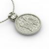 Constantine the Great Coin Pendant 17, made of 925 sterling silver / 18k gold finish / back side