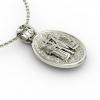 Constantine the Great Coin Pendant 19, made of 925 sterling silver / 18k gold finish / back side
