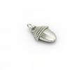 Small Acorn pendant, made of 925 sterling silver / 18k white gold finish 