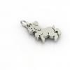 Little Dog 1 pendant, made of 925 sterling silver / 18k white gold finish 
