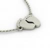 baby feet necklace, made of 925 sterling silver / 18k white gold finish 