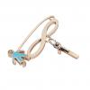 baby safety pin, boy – infinity – January 1st, made of 18k rose gold vermeil on 925 sterling silver with turquoise  enamel
