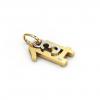 date pendant March 14th made of 925 sterling silver, set with a brilliant diamond of 0,005 ct / 12