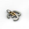 date pendant September 30th made of 925 sterling silver, set with a brilliant diamond of 0,005 ct / 21