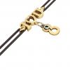 macrame bracelet, I love you – September 8th, made of 18k yellow gold vermeil on 925 sterling silver with black cord