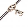 macrame bracelet, infinity – black cord – December 31st, made of 18k rose gold vermeil on 925 sterling silver  