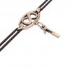 macrame bracelet, infinity – black cord – January 1st, made of 18k rose gold vermeil on 925 sterling silver