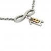 necklace, infinity – August 14th, made of 18k white gold vermeil on 925 sterling silver /42cm with 8cm extension
