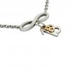 necklace, infinity – August 18th, made of 18k white gold vermeil on 925 sterling silver /42cm with 8cm extension